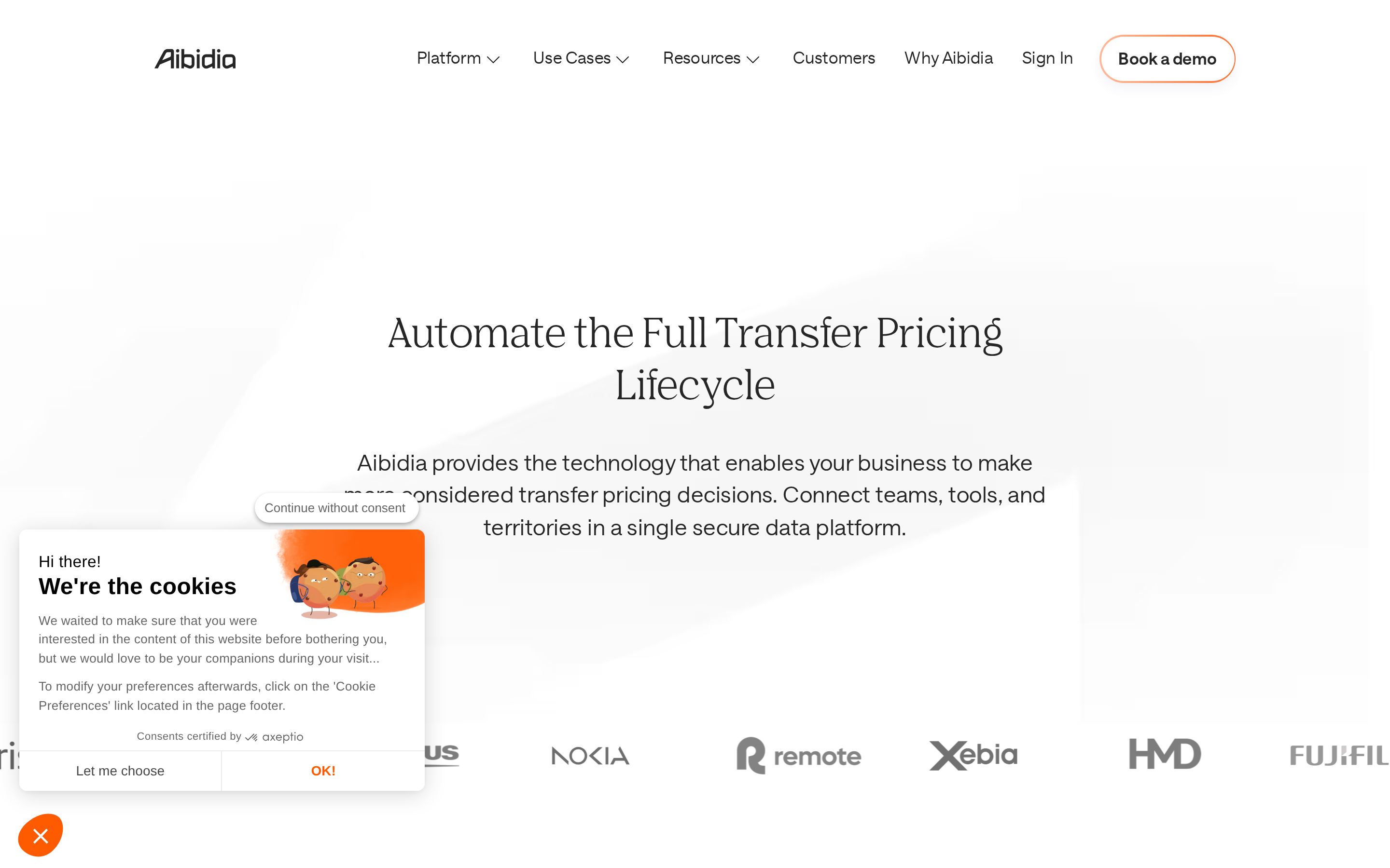 Aibidia website, desktop view