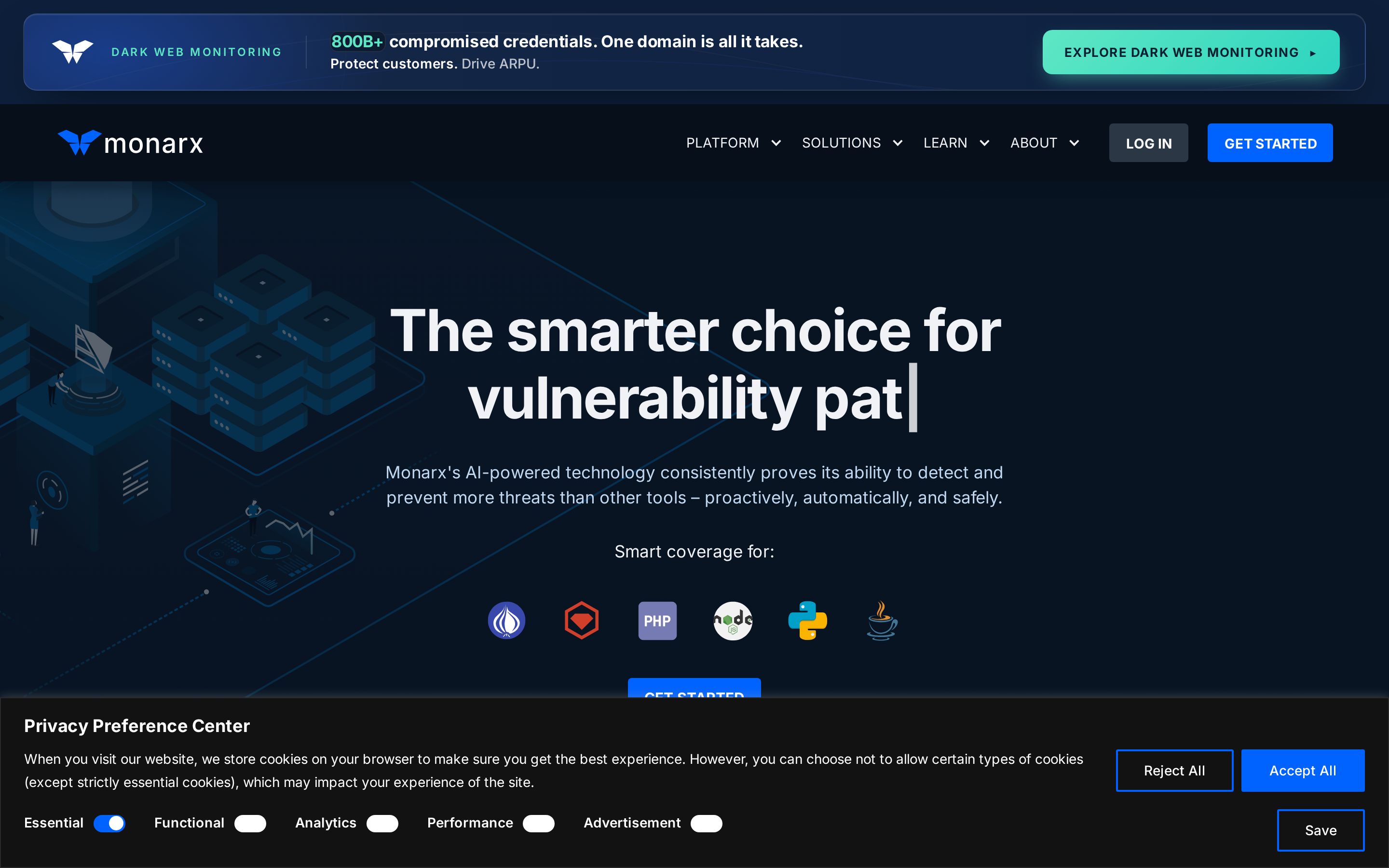 Monarx website